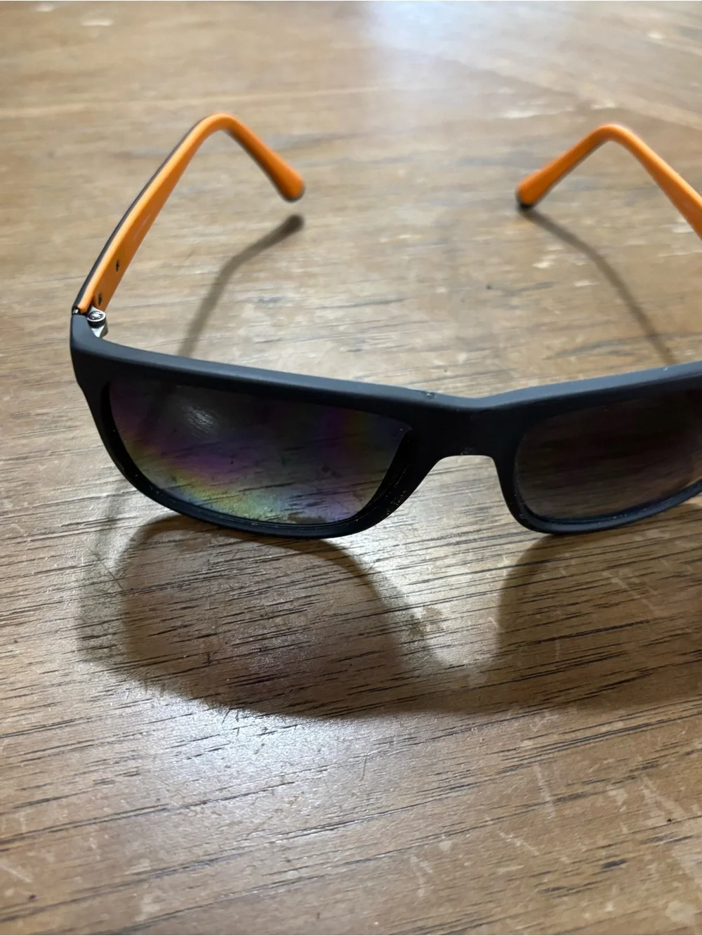Dolce & Gabbana Men’s Gray Sunglasses with Orange Temples